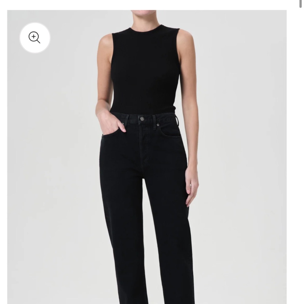 Agolde Black Straight Leg Jeans GUC - Picture 1 of 8